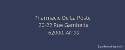 Pharmacie De La Poste