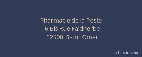 Pharmacie de la Poste