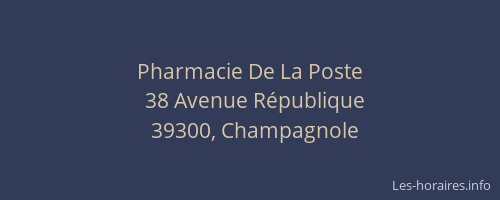 Pharmacie De La Poste