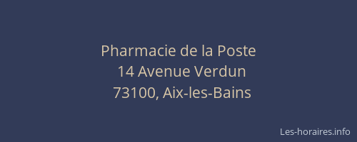 Pharmacie de la Poste