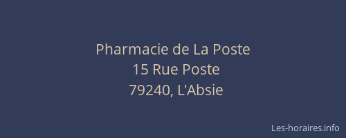 Pharmacie de La Poste