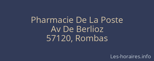 Pharmacie De La Poste