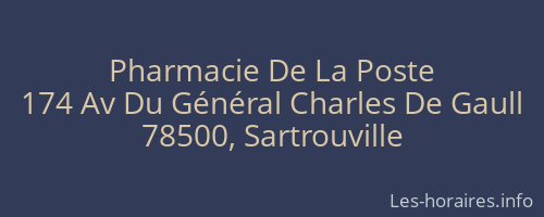 Pharmacie De La Poste