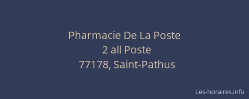 Pharmacie De La Poste