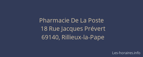 Pharmacie De La Poste