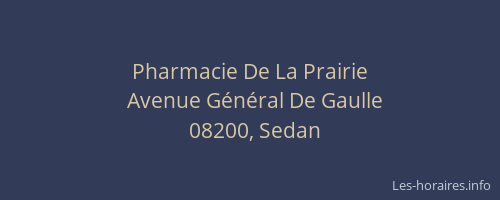 Pharmacie De La Prairie
