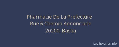Pharmacie De La Prefecture
