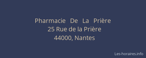 Pharmacie   De   La   Prière