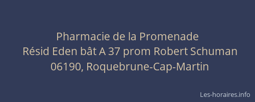 Pharmacie de la Promenade