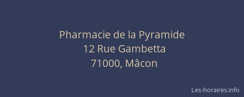 Pharmacie de la Pyramide