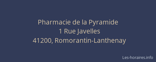 Pharmacie de la Pyramide