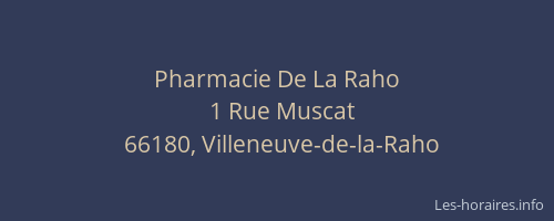 Pharmacie De La Raho