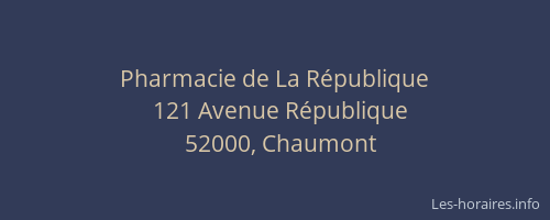 Pharmacie de La République