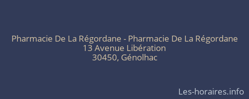 Pharmacie De La Régordane - Pharmacie De La Régordane