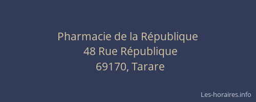 Pharmacie de la République