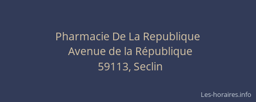 Pharmacie De La Republique