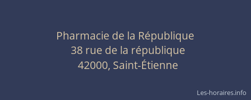 Pharmacie de la République