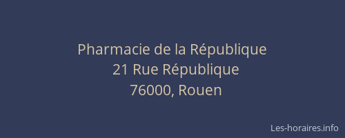 Pharmacie de la République