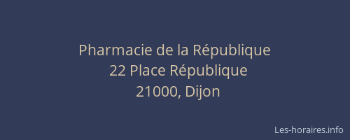 Pharmacie de la République