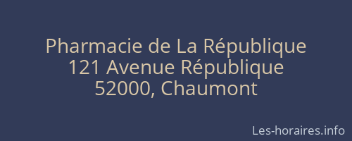 Pharmacie de La République