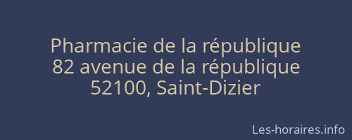 Pharmacie de la république