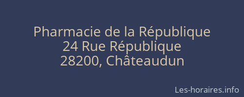 Pharmacie de la République