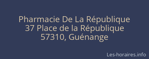 Pharmacie De La République