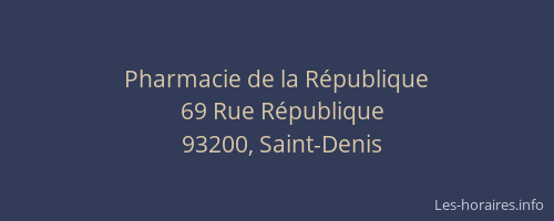 Pharmacie de la République