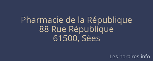 Pharmacie de la République