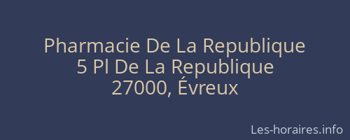 Pharmacie De La Republique