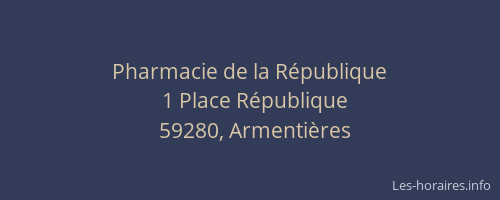 Pharmacie de la République