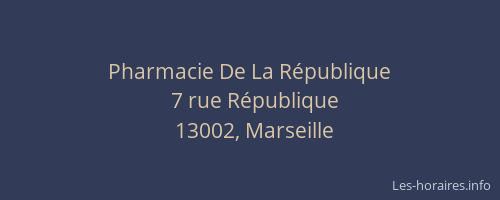 Pharmacie De La République