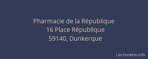 Pharmacie de la République
