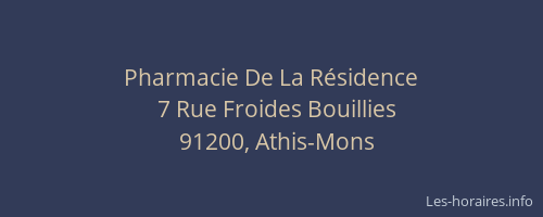 Pharmacie De La Résidence