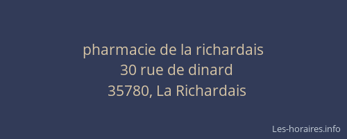 pharmacie de la richardais