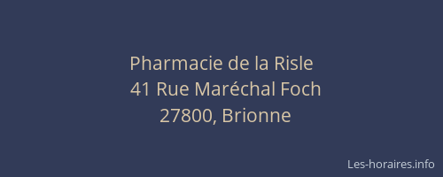 Pharmacie de la Risle
