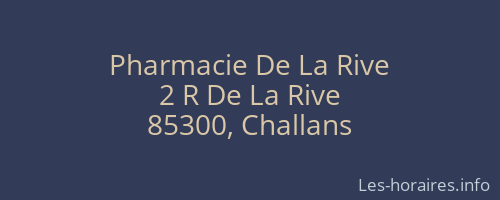 Pharmacie De La Rive