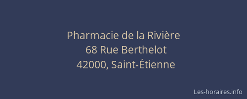 Pharmacie de la Rivière