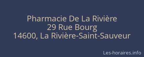 Pharmacie De La Rivière