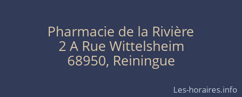 Pharmacie de la Rivière
