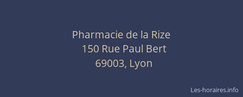 Pharmacie de la Rize