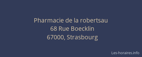 Pharmacie de la robertsau