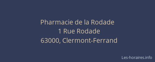 Pharmacie de la Rodade