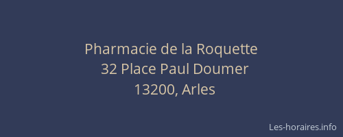 Pharmacie de la Roquette
