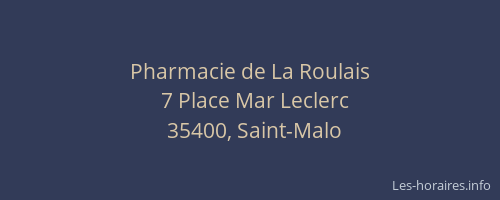 Pharmacie de La Roulais