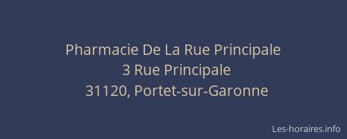 Pharmacie De La Rue Principale