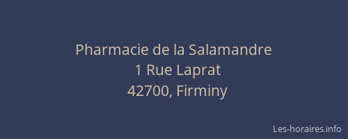 Pharmacie de la Salamandre