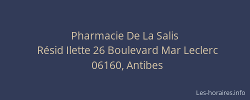 Pharmacie De La Salis