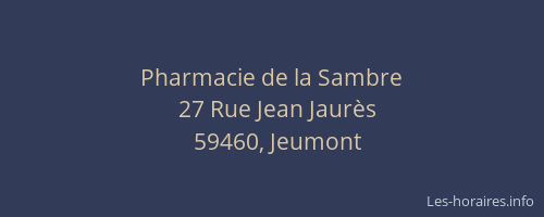Pharmacie de la Sambre