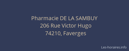 Pharmacie DE LA SAMBUY